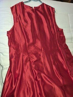 Frances Valentine Red Satin Tank Dress
